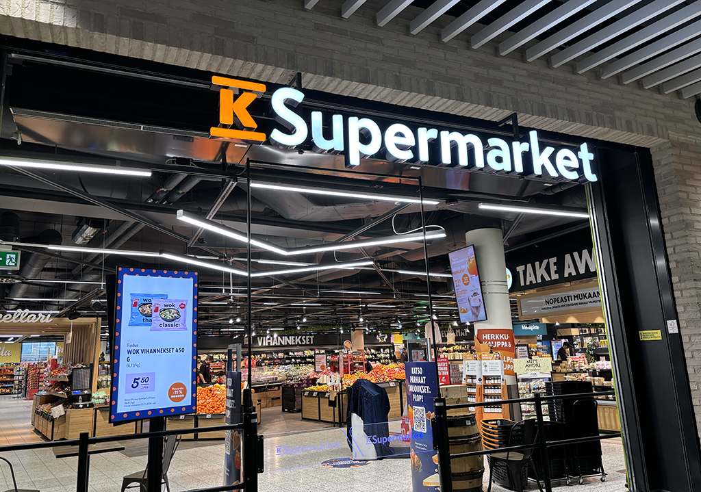 K-Supermarket Lippulaivan sisäänkäynti